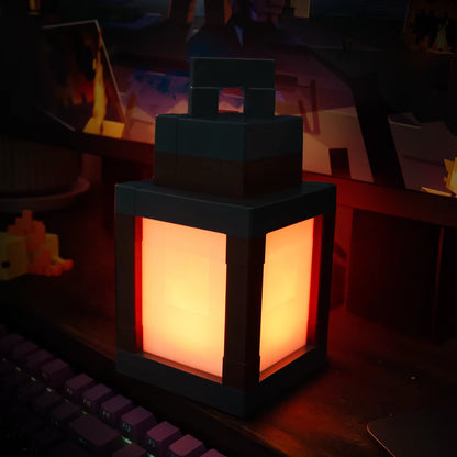 Colorful Pixel Style Night Light - Portable Lantern for Festive Interior Decor, 16 Color Options